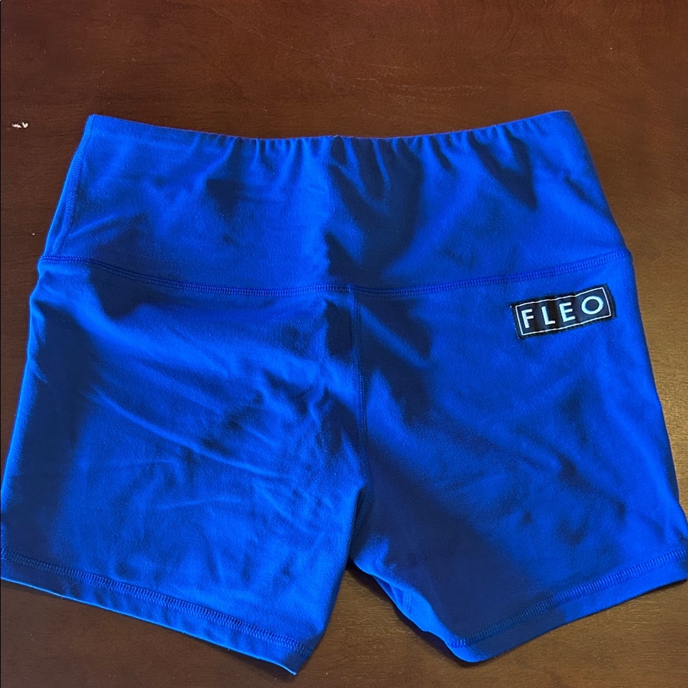 Fleo Electric Blue Power High Rise Shorts